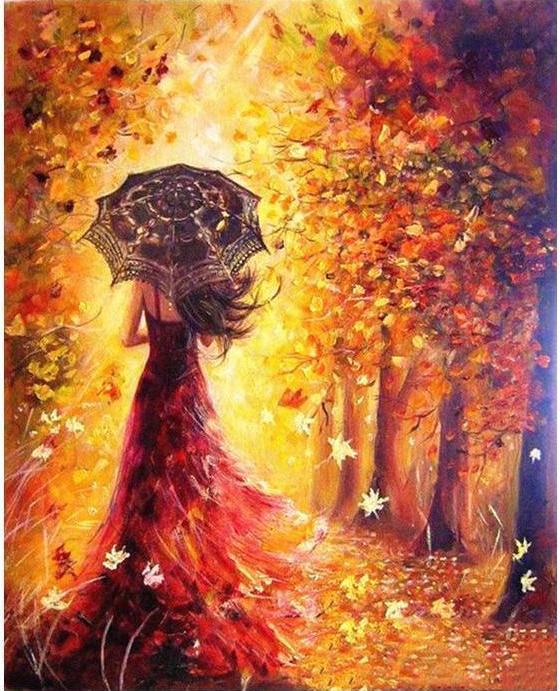The Autumn Lady Vinci™ Paint-By-Number Kit