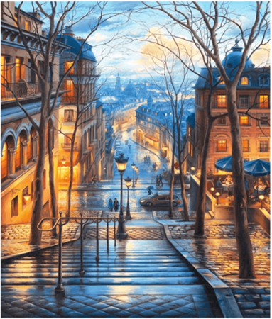 City Night Ambiance - Vinci™ Paint-By-Number Kit