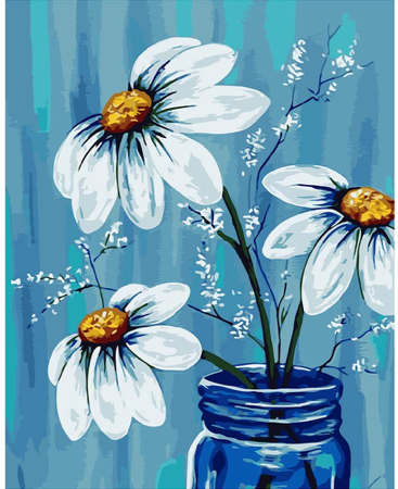 Daisies in a Vase - Vinci™ Paint-By-Number Kit
