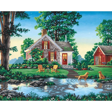 Frontyard by the Lake - Vinci™ Paint-By-Number Kit