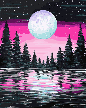 Moon Reflection - Vinci™ Paint-By-Number Kit
