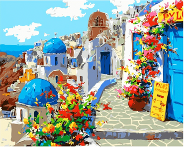 Santorini Spring - Vinci™ Paint-By-Number Kit