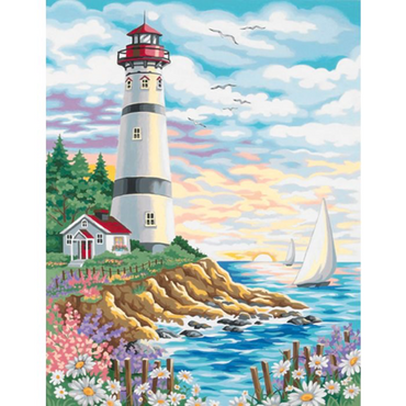 Scenic Lighthouse - Vinci™ Paint-By-Number Kit